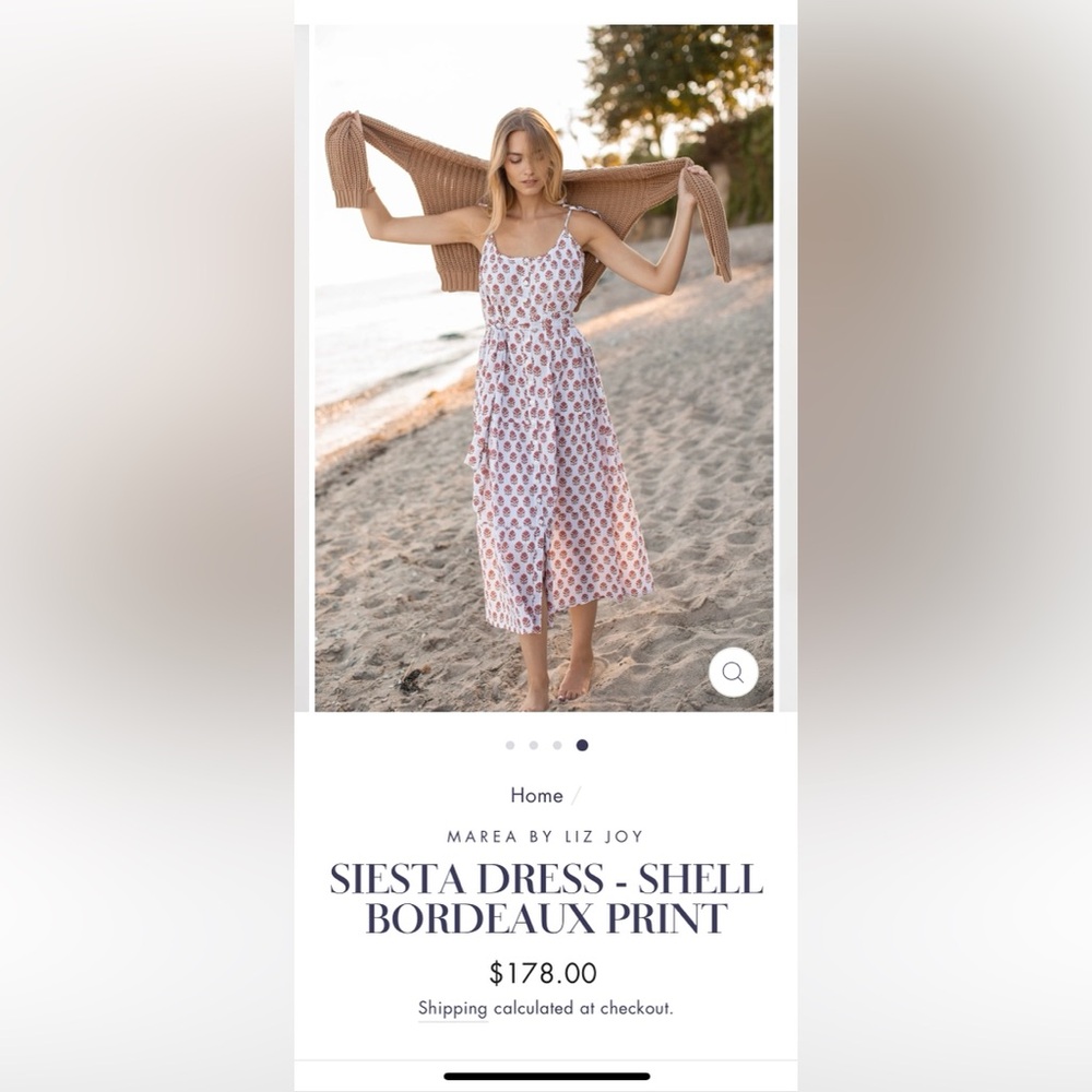 Marea Siesta Dress Shell Bordeaux